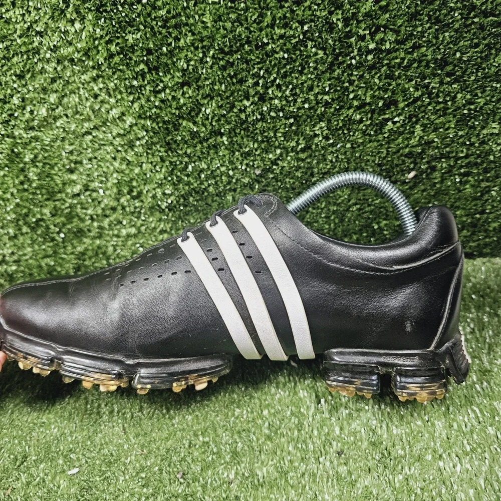 Adidas Tour 360 LTD Black Leather Athletic Golf Spiked Sneakers Mens Size‎ 9.5